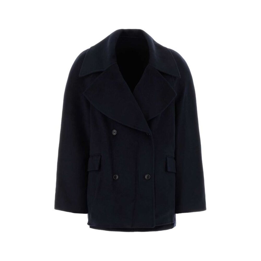 Loulou De Saison Women Navy Blue Wool Blend Neil Coat